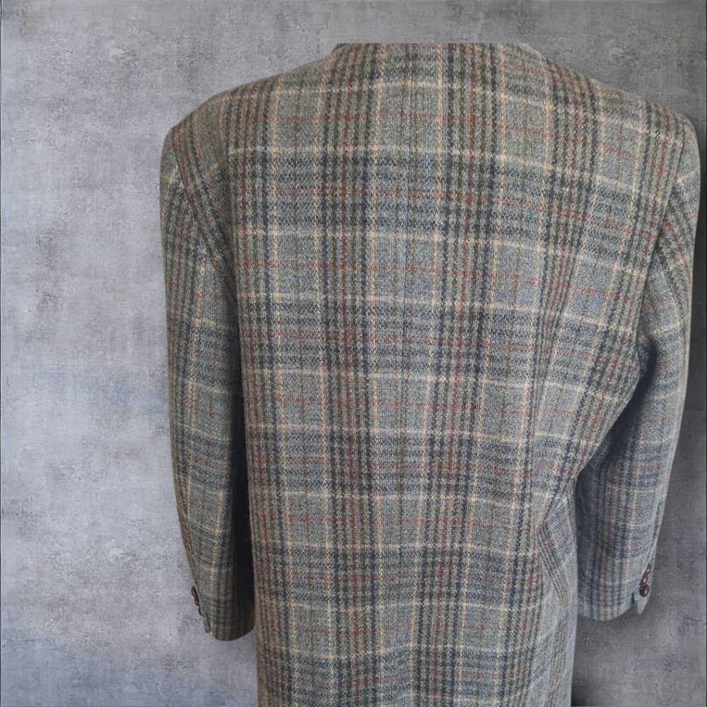 L.L. Bean Women's Plaid Blazer - Gray and Brown- 14 P - Picture 3 of 9